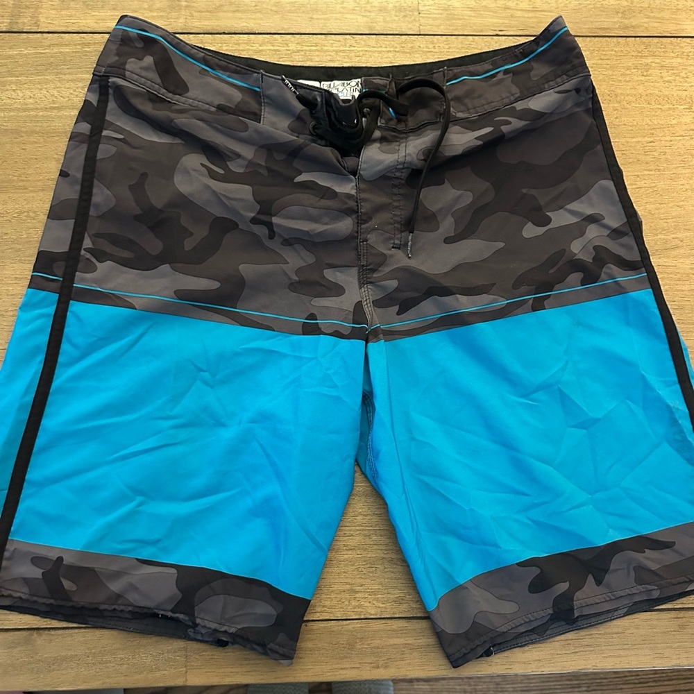 Billabong Black and Blue Swim Board Shorts with Trendy Design